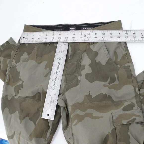 prana zion Pants Men's 28 L33 Stretch belted roll up camo Relaxed Fit Camoflauge - Picture 8 of 13